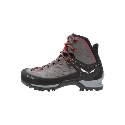 Image of Salewa MTN Trainer MID GTX Mountain shoes, Men&#039;s, Size: 9, Charcoal/papavero Leather and textile