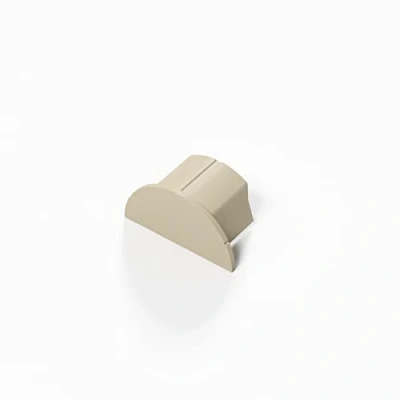 Image of D Line Smooth Fit Mini End Cap Magnolia Neatly finish open ends of 30x15mm Trunking 1 Pack
