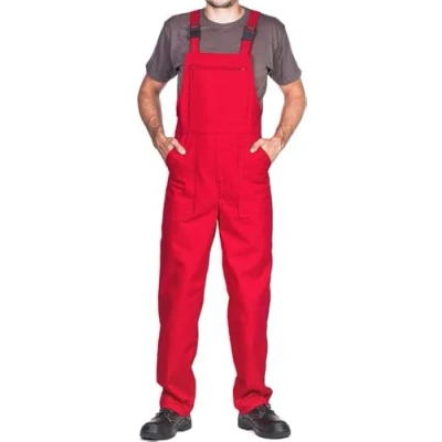 Image of Work Bib and Brace Overalls, Overalls Men, Dungarees Mens, Made in EU, Mazalat Protective Coverall, S 3XL Size EU Trousers for Man, Lots of Colors, Red, XL