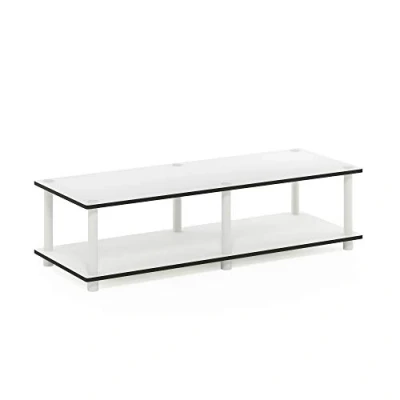 Image of Furinno Toolless TV Stands, Wood, White/White, one size