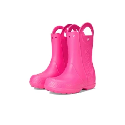 Image of Crocs Handle It Rain Boot K, Pink Crush, 1 UK
