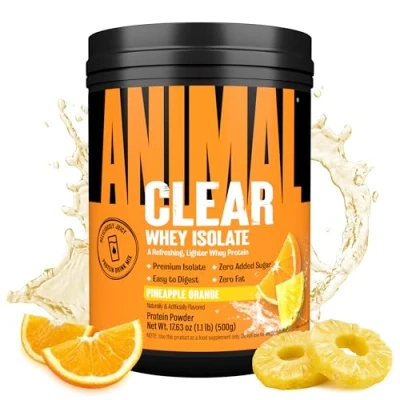 Image of Clear Whey Isolate Protein Powder Easy to Digest and Mix, 5g BCAA, Deliciously Juicy, Refreshing Anytime Drink for Men Women, Pineapple Orange 500g (20 Servings)