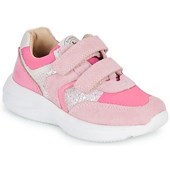 Image of Bisgaard YUKI Glitter Trainers for kids, Size: 5K, Blush Leather and textile