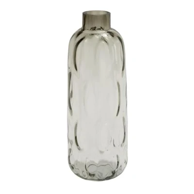 Image of Deco 79 Glass Vase 7&quot; W, 17&quot; H 99834, Gray, x