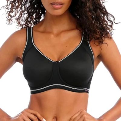 Image of Freya Women&#039;s Full Coverage Active Underwire Molded Sports Bra, Grey (Carbon), 28GG