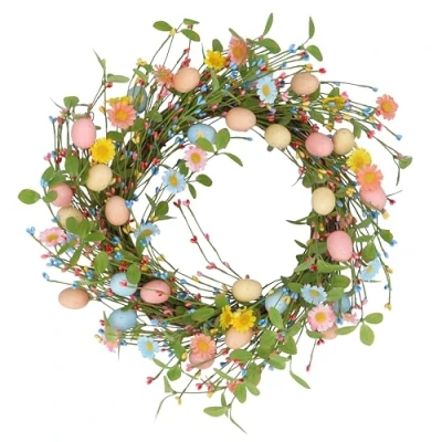 Image of Gisela Graham Easter Wreath with Pastel Eggs