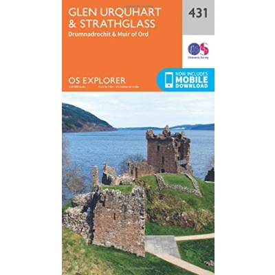Image of Explorer 431 Glen Urquhart &amp; Strathglass Map With Digital Version