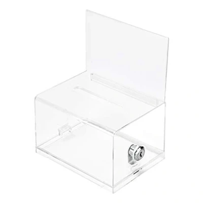 Image of Amazon Basics Clear Key Ballot Box With Lock