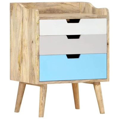 Image of vidaXL Bedside Cabinet 47x35x63 cm Solid Mango Wood