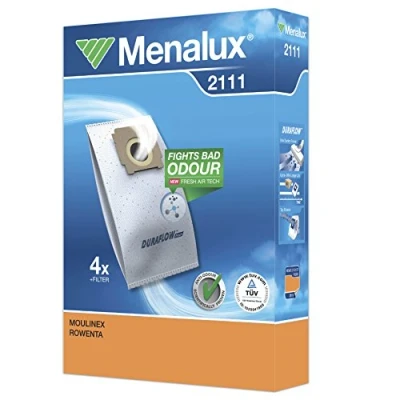 Image of Original Branded Menalux 2111 4 Dust Bags for Duraflow/Moulinex/Rowenta RO 52