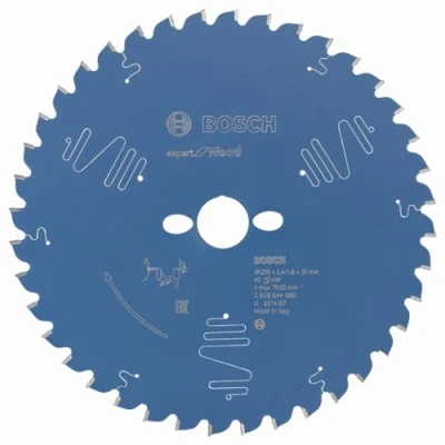 Image of Bosch Professional Expert for Wood Circular Saw Blade (250 mm x 30 2.4 mm, 40 Teeth, Cordless Accessories)