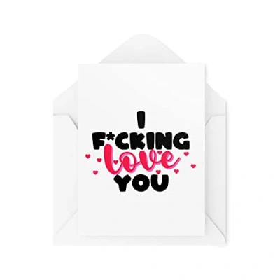 Image of I Love You Card Cute Cards for Your Partner Valentines Boyfriend and Girlfriend Spouse CBH1678