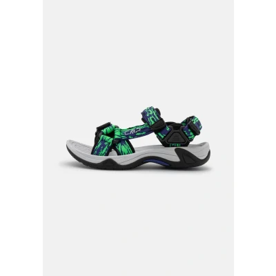 Image of CMP KIDS Hamal Hiking Unisex Walking sandals for kids, Size: 4, Blue/verde fluo Polyester