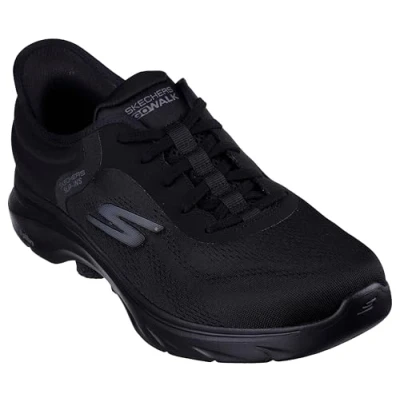 Image of Skechers Men&#039;s GO Walk 7 Sneaker, Black, 9.5 UK