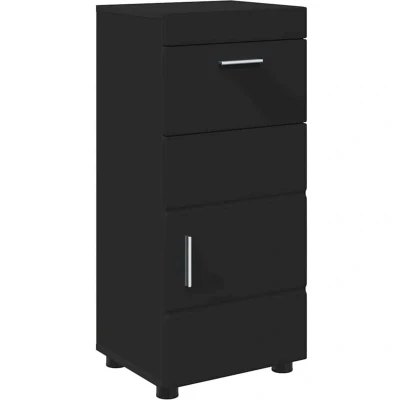 Image of vidaXL Bathroom Cabinet Black 37 x 31.5 82 cm Engineered wood