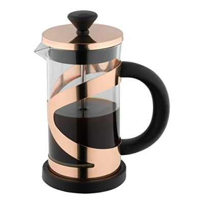 Image of Café Olé Classico Cafetiere, Copper Finish, 1000ml, 8 Cup, French Press Coffee Maker, Heat Resistant Handle, Stainless Steel, CM 10CU