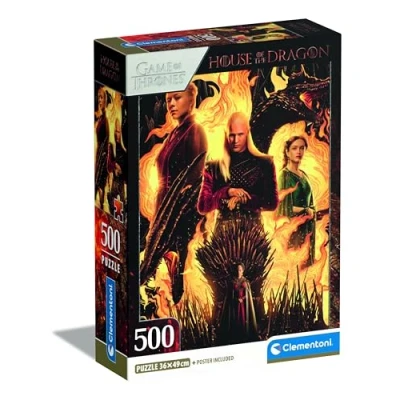 Image of Clementoni Jigsaw Puzzle Cube House Of Dragon 500 Pieces Compact Box For Adults 14 99 Years, Gift Men/Women, Made In Italy, 35548