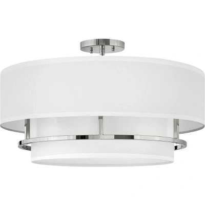 Image of Graham 4 Light Cylindrical Ceiling Light, Polished Nickel
