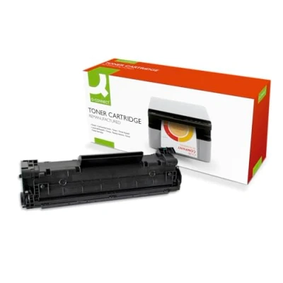 Image of Q Connect Compatible Solution HP 36A Black Laserjet Toner Cartridge