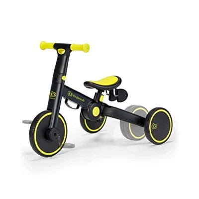 Image of Kinderkraft 3 in 1 4TRIKE, Lightweight Slide, Balance Bike, Foldable, Ergonomic Saddle, from 12 Months to 5 Years, Black