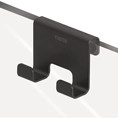Image of Tiger Caddy, Shower enclosure, Towel hook 6 8 mm, Black, 35x70x50mm