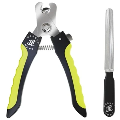 Image of BeautyHunt Dog Nails Clippers with Safety Guard for Large Medium Breeds 16cm Lock to Avoid Over Cutting Cat Nail Trimmer Small Puppy Pet Animals Claw Clipper
