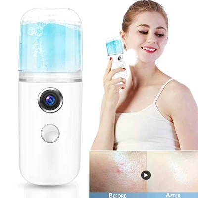 Image of Nano Water Spray, 30ml USB Handy Portable Mini Face Humidifier Mist Spray Atomization Mister Facial cold Steamer Moisturizing Sprayer
