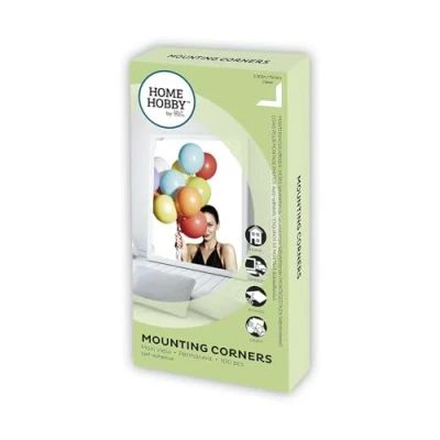 Image of HomeHobby by 3L Mounting Corners, Maxi View, 75mm/2,95&#039; (100 Pcs)