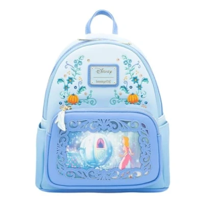 Image of Loungefly Disney Cinderella Window Mini Backpack Exclusive Ed&#039;, Multi Coloured, sac dos