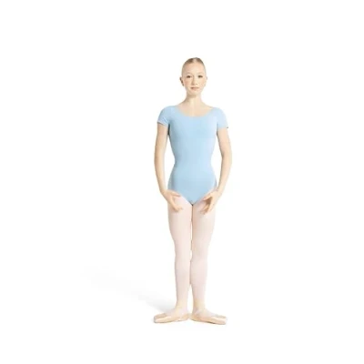 Image of Capezio Women&#039;s Classic Short Sleeve Leotard,Light Blue,X Large