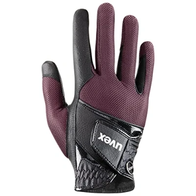 Image of uvex Sumair Flexible Riding Gloves for Men and Women Durable Breathable Material Black Burgundy 6