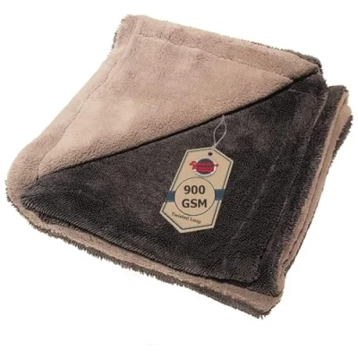 Image of Detailers United Hydro Hoover DUO Professional Grade Plush Microfibre Car Drying Towel 900GSM (40 x 60cm) (Grey)
