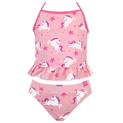 Image of Harry Bear Girls Unicorn Swimsuit Pink 6 7 Years