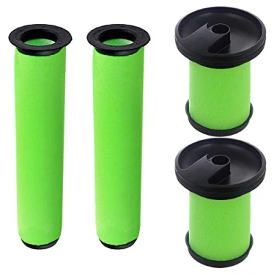 Image of SPARES2GO Green Washable Filters for Gtech System K9 AirRam MK2 + Multi Cordless Vacuum Cleaner (Pack of 4)
