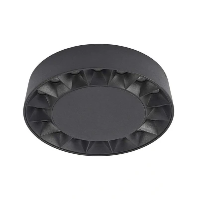 Image of Lucande LED outdoor ceiling light Kelissa, round, black