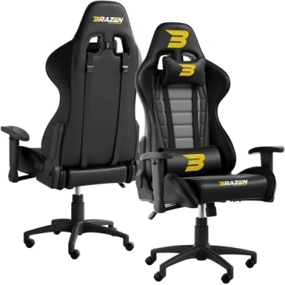 Image of BraZen Sentinel PC Chairs Gaming Chair for Adults Ergonomic Office Computer Adult Video Game Gamer Black