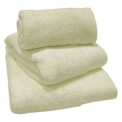 Image of Sue Rossi Ltd 100% Egyptian Cotton Towels 600 GSM Thick Soft Face Hand Bath Towel Sheet XL Super And Colours (Cream, Towel)