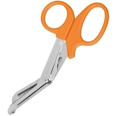 Image of Tuff Cut Scissors Tough Shears First Aid Nurse Paramedic Emergency EMT for Nurses, Doctors, Firefighters, Paramedics (Orange, Small 5.5&#039;&#039;)