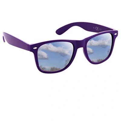 Image of MANCHESTER CITY Full Mirror Purple Festival Sunglasses Mens Womens Unisex UV400 Lens Fashion Retro Designer Wedding Classic Shades
