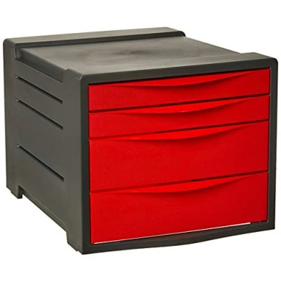 Image of Rexel Choices, 2115610, 4 Drawer Cabinet, A4, Red
