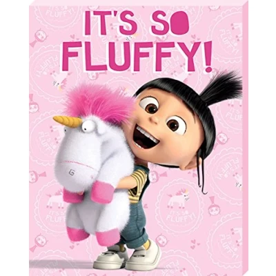 Image of Pyramid International Despicable Me (It&#039;s So Fluffy) Canvas Print 40 x 50cm, Wood, Multi Colour, 50 1.3 cm