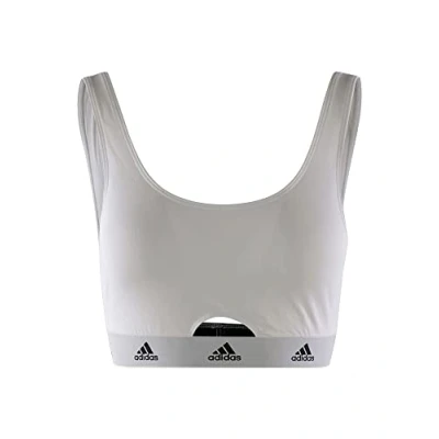 Image of adidas Women&#039;s Scoop Bralette Bustier, White, S