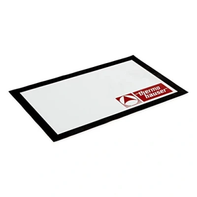 Image of Thermohauser 8300003391 Silicone Baking mat Glass Fabric, Grey, Reusable, up to Approx. +230 C, 52.0 x 31.5 cm (GN 1/1), fibreglass
