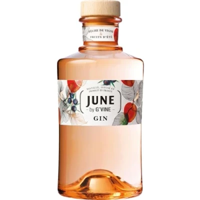 Image of JUNE Wild Peach and Summer Fruits Flavoured Gin 70cl, Fresh Fruity, Gluten Free From G&#039;Vine, 37.5 percent ABV