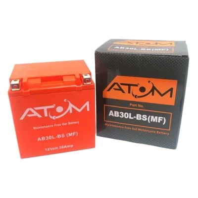 Image of YB30L B Atom Gel Motorcycle Battery Factory Sealed 12V 30Ah