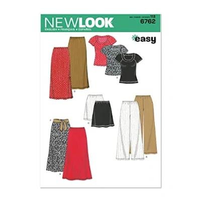 Image of New Look Sewing Pattern 6762: Misses Separates, Size A, paper, Multicoloured, A (XS S M L XL)