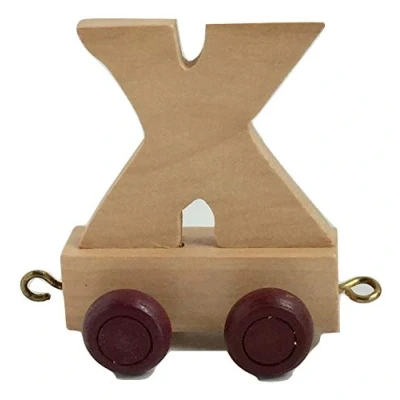 Image of Childrens Personalised Wooden Alphabet Letter Train A Z Name Set All Letters Available (Letter X)