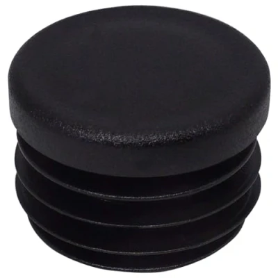 Image of SKIR&#039;CO (40 pcs) Round Tube Inserts 30 mm, Fence Post Plugs, Black Plastic End Caps, Pipe RAL 9005