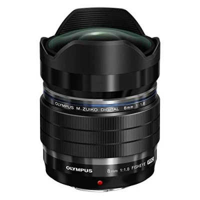 Image of Olympus M.Zuiko Digital ED 8 mm F1.8 PRO Lens, Fast Fixed Focal Length, Suitable for All MFT Cameras (Olympus OM D &amp; PEN Models, Panasonic G Series), Black