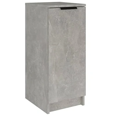 Image of vidaXL Modern Shoe Cabinet Engineered Wood with Ample Storage Space, 30x35x70 cm, Durable and Moisture Resistant, Concrete Grey